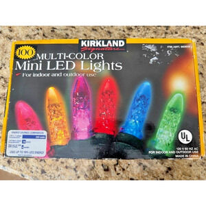 Kirkland Signature Multi Color Christmas MINI Led Light Set 100 Purple Red NEW